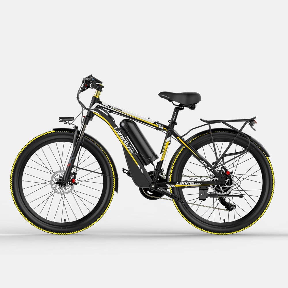 MX3.8 26 Inch Electric Bicycle 21 Speed Mountain Bike Front & Rear Hydraulic Disc Brake 5 Level Power Assist