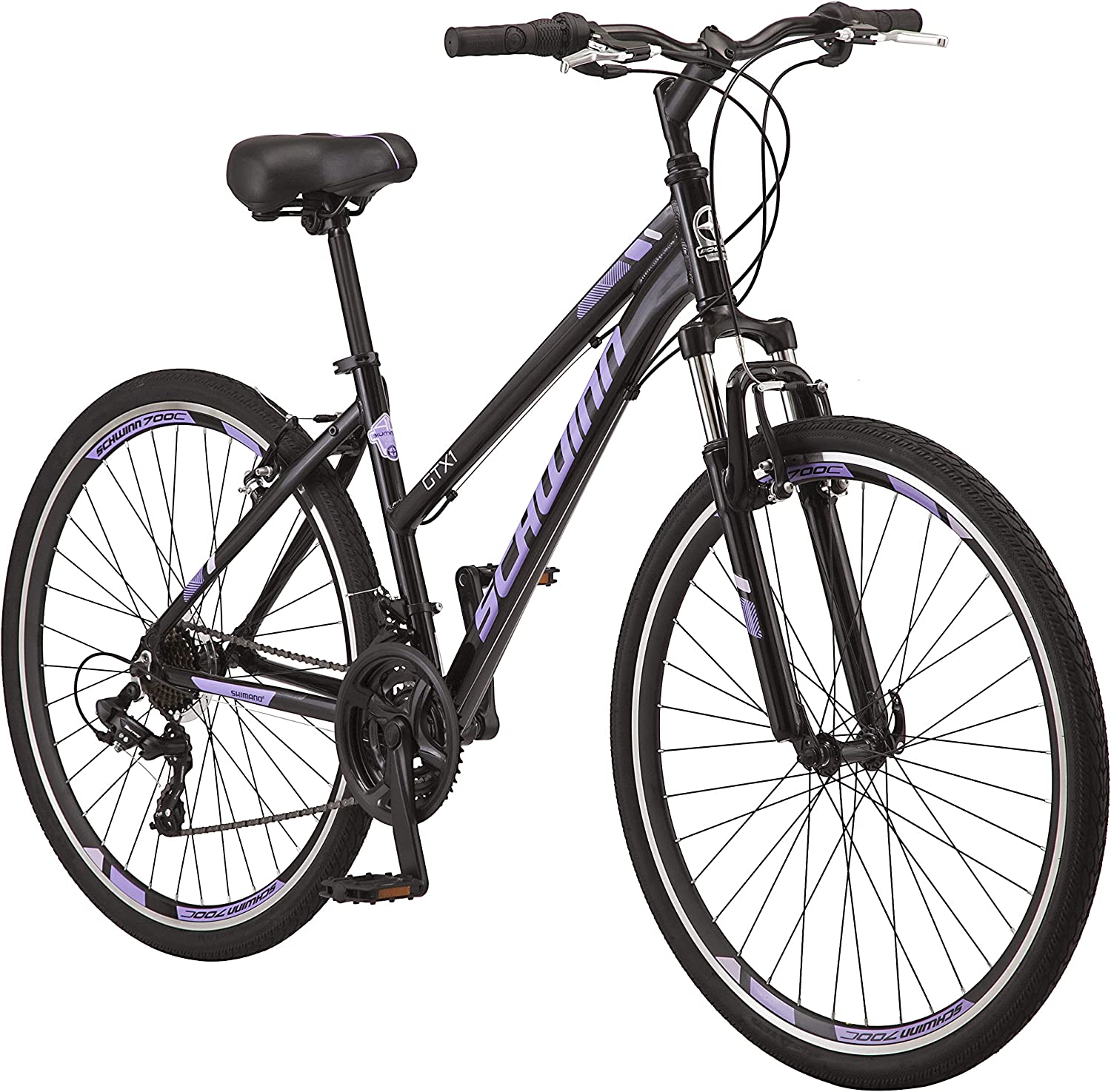 Schwinn GTX Comfort Adult Hybrid Bike, Dual Sport Bicycle, Lightweight Aluminum Frame, Multiple Colors