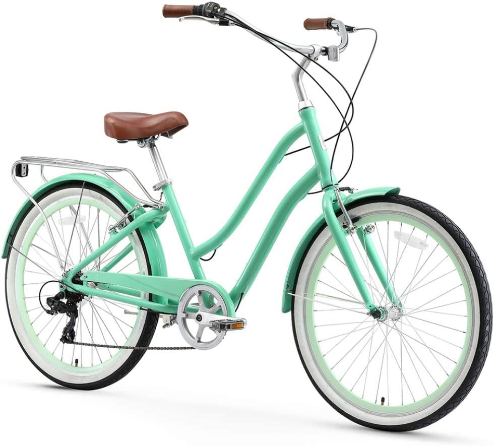 Sixthreezero EVRYjourney Women's Bike 13721 Speed Step-Through Hybrid Cruiser Bicycle, 2624 Wheels, Multiple Colors