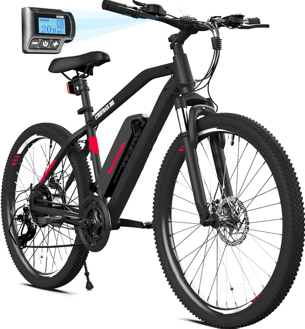 Electric Bike 27.5 EBikes,91Kms Long Range 32kmh Mountain Bike,500WPeak 750W Motor, 2X Faster Charge, Lockable Suspension & Shimano Speed Gears,Digital LCD Display