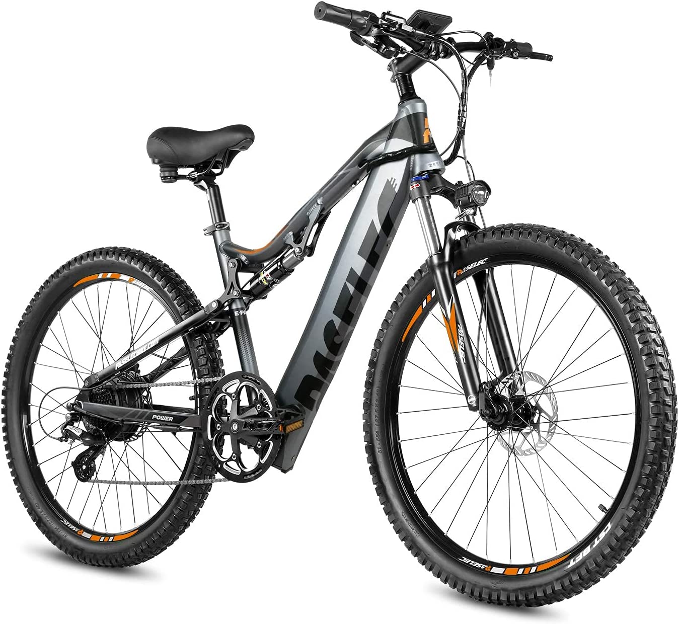 PASELEC Electric Bikes for Adult 27.5 Mountain Bike Hydraulic Brakes E-Bike Moped Full Suspension Cycle with 48V 13ah Lithium Battery, Peak 750W Powerful Motor Professional 9 Speed E-MTB Bicycle
